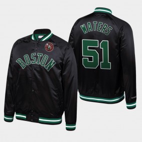 Boston Celtics Tremont Waters Hardwood Classics Satin Raglan Full-Snap Jacket Black