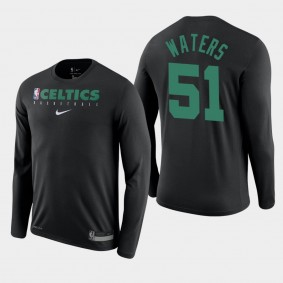 Boston Celtics Tremont Waters Practice Long Sleeve Legend Performance Black Shirt