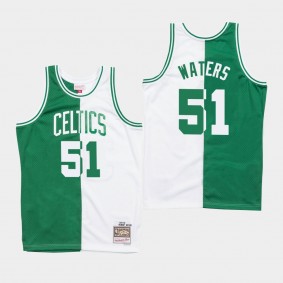 Men's Boston Celtics Tremont Waters Split color Jersey Green White