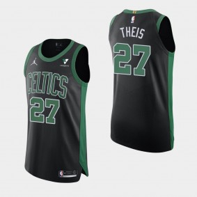 Boston Celtics Daniel Theis 2020-21 Statement Authentic Vistaprint Patch Jersey Black