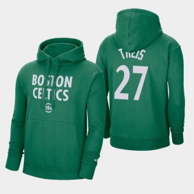 Daniel Theis 2021 City Edition Essential Logo Fleece Pullover Boston Celtics Hoodie Green