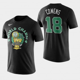 Boston Celtics David Cowens World Champs Name Number Black T-Shirt