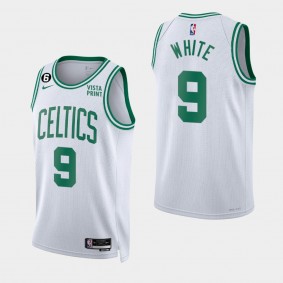 Boston Celtics #9 Derrick White 2022-23 Association Jersey White