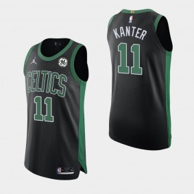 Boston Celtics Enes Kanter 2020-21 Statement Authentic GE Patch Jersey Black