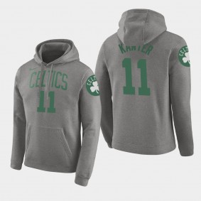 Men's Boston Celtics Enes Kanter Name Number Pullover Gray Hoodie