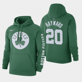 Men's Boston Celtics Gordon Hayward Courtside Club Fleece Green Hoodie