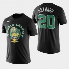 Boston Celtics Gordon Hayward World Champs Name Number Black T-Shirt