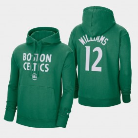 Grant Williams 2021 City Edition Essential Logo Fleece Pullover Boston Celtics Hoodie Green