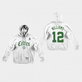Grant Williams Old English Faded Boston Celtics Hoodie White