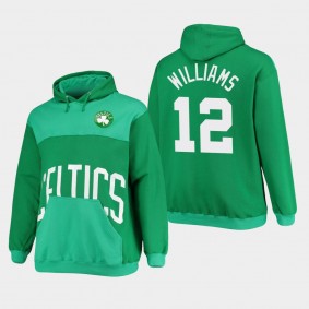 Grant Williams Tonal Oversized Wordmark Fleece Pullover Boston Celtics Hoodie Kelly Green