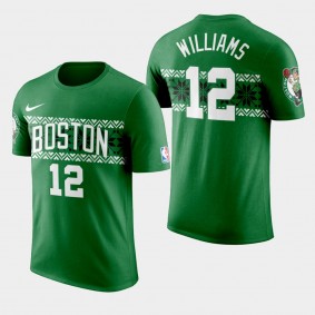 Boston Celtics Grant Williams Ugly Christmas Kelly Green T-Shirt