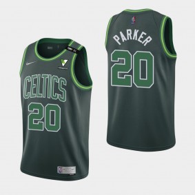 Jabari Parker Tommy K. C. Patch Earned Boston Celtics Jersey Green