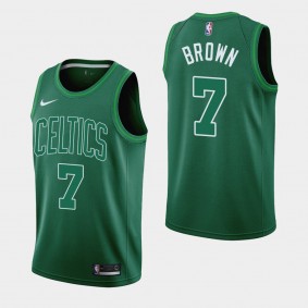 Boston Celtics Jaylen Brown 2020-21 Earned Jersey Green