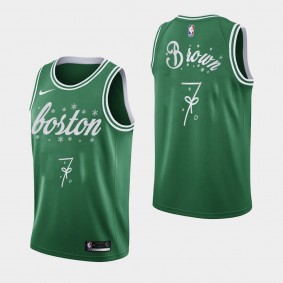 Jaylen Brown 2020 Christmas Night Special Edition Boston Celtics Jersey Green