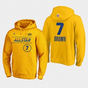 Jaylen Brown 2021 NBA All-Star Western Boston Celtics Hoodie Yellow
