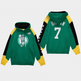 Jaylen Brown Fusion Fleece Throwback Boston Celtics Hoodie Green