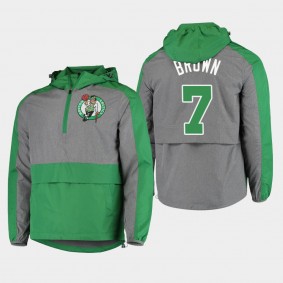 Jaylen Brown Leadoff Half-Zip Hoodie Boston Celtics Jacket Gray