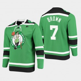 Jaylen Brown Pointman Hockey Fashion Boston Celtics Jersey Kelly Green