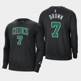 Jordan Brand Jaylen Brown Statement Fleece Crew Boston Celtics Sweatshirt Black