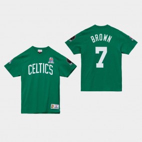 Jaylen Brown Boston Celtics Champ City SS Green T-shirt MITCHELL & NESS