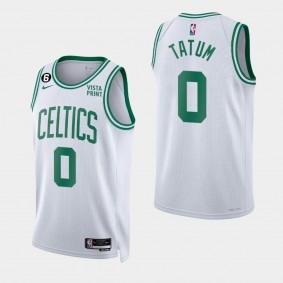 Boston Celtics #0 Jayson Tatum 2022-23 Association Jersey White