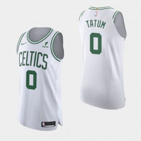 Boston Celtics Jayson Tatum 2020-21 Association Authentic Vistaprint Patch Jersey White