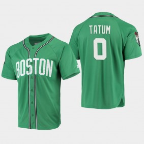 Men's Boston Celtics Jayson Tatum Baseball Legacy Green Jersey