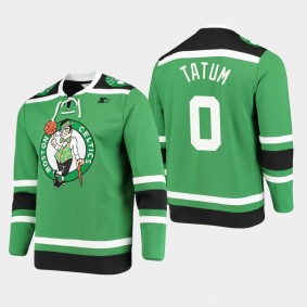 Jayson Tatum Pointman Hockey Fashion Boston Celtics Jersey Kelly Green
