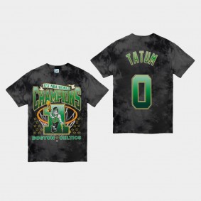 Boston Celtics Jayson Tatum Streaker Vintage Tubular Playoff Edition Black T-Shirt