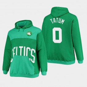 Jayson Tatum Tonal Oversized Wordmark Fleece Pullover Boston Celtics Hoodie Kelly Green