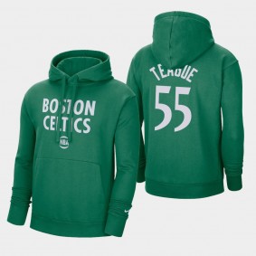 Jeff Teague 2021 City Edition Essential Logo Fleece Pullover Boston Celtics Hoodie Green