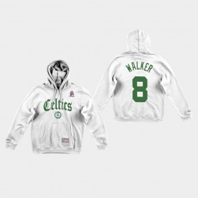 Kemba Walker Old English Faded Boston Celtics Hoodie White