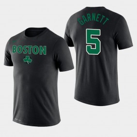 Kevin Garnett City Wordmark Legend Boston Celtics T-Shirt Black