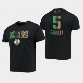 Kevin Garnett Social Justice Team Boston Celtics T-Shirt Black