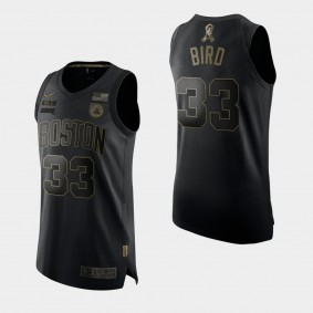Larry Bird 2020 Salute To Service Authentic Boston Celtics Jersey Black