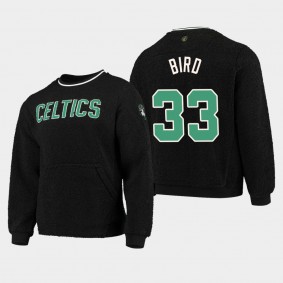 Larry Bird Moto Sherpa Boston Celtics Sweatshirt Black