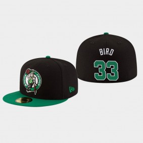 Larry Bird Two Tone Fitted Cap Boston Celtics Hat Black