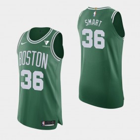 Boston Celtics Marcus Smart 2020-21 Icon Authentic Vistaprint Patch Jersey Green