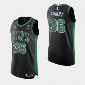 Boston Celtics Marcus Smart 2020-21 Statement Authentic Vistaprint Patch Jersey Black