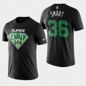Boston Celtics Marcus Smart 2020 Super Dad Black T-Shirt