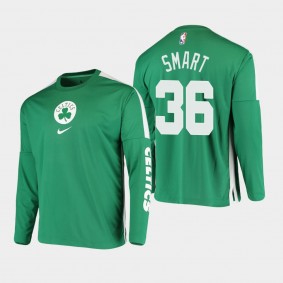Marcus Smart Shooting Performance Long Sleeve Boston Celtics T-Shirt Kelly Green