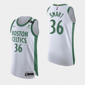 Marcus Smart Tommy K. C. Patch City Boston Celtics Jersey White
