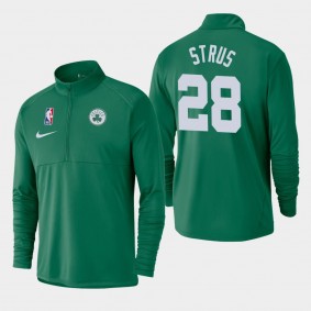 Men's Boston Celtics Max Strus Element Logo Performance Half-Zip Pullover Kelly Green Jacket