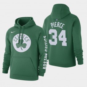 Men's Boston Celtics Paul Pierce Courtside Club Fleece Green Hoodie