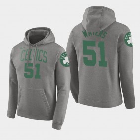 Men's Boston Celtics Tremont Waters Name Number Pullover Gray Hoodie