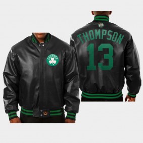 Tristan Thompson All-Leather Full-Snap JH Design Boston Celtics Jacket Black