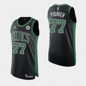 Boston Celtics Vincent Poirier 2020-21 Statement Authentic GE Patch Jersey Black