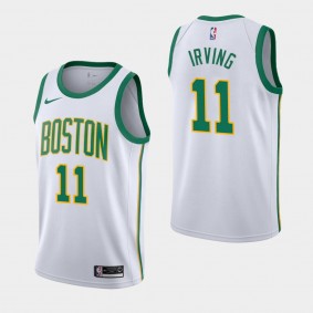 Men 2018-19 Boston Celtics Kyrie Irving City White Jersey