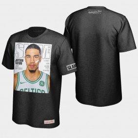 Boston Celtics Jayson Tatum Slam Cover Just Different Black T-Shirt