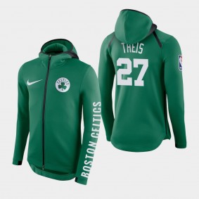 Men Boston Celtics Daniel Theis Showtime Full-Zip Green Hoodie